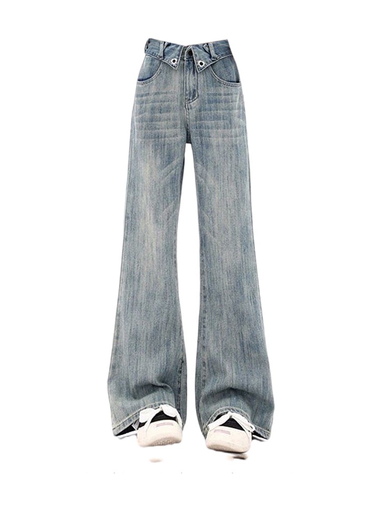 Women's Loose Straight Low Waist Skinny Jeans