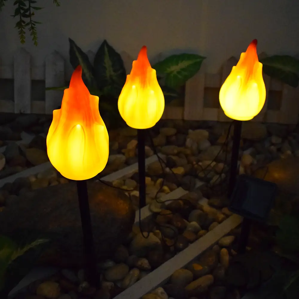 New Solar Simulation Flame Lamp Courtyard Decoration