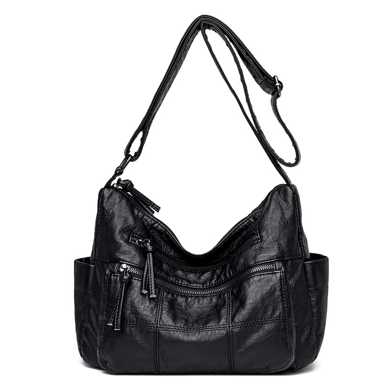 Womens Solid-Color Casual Shoulder Crossbody Bag
