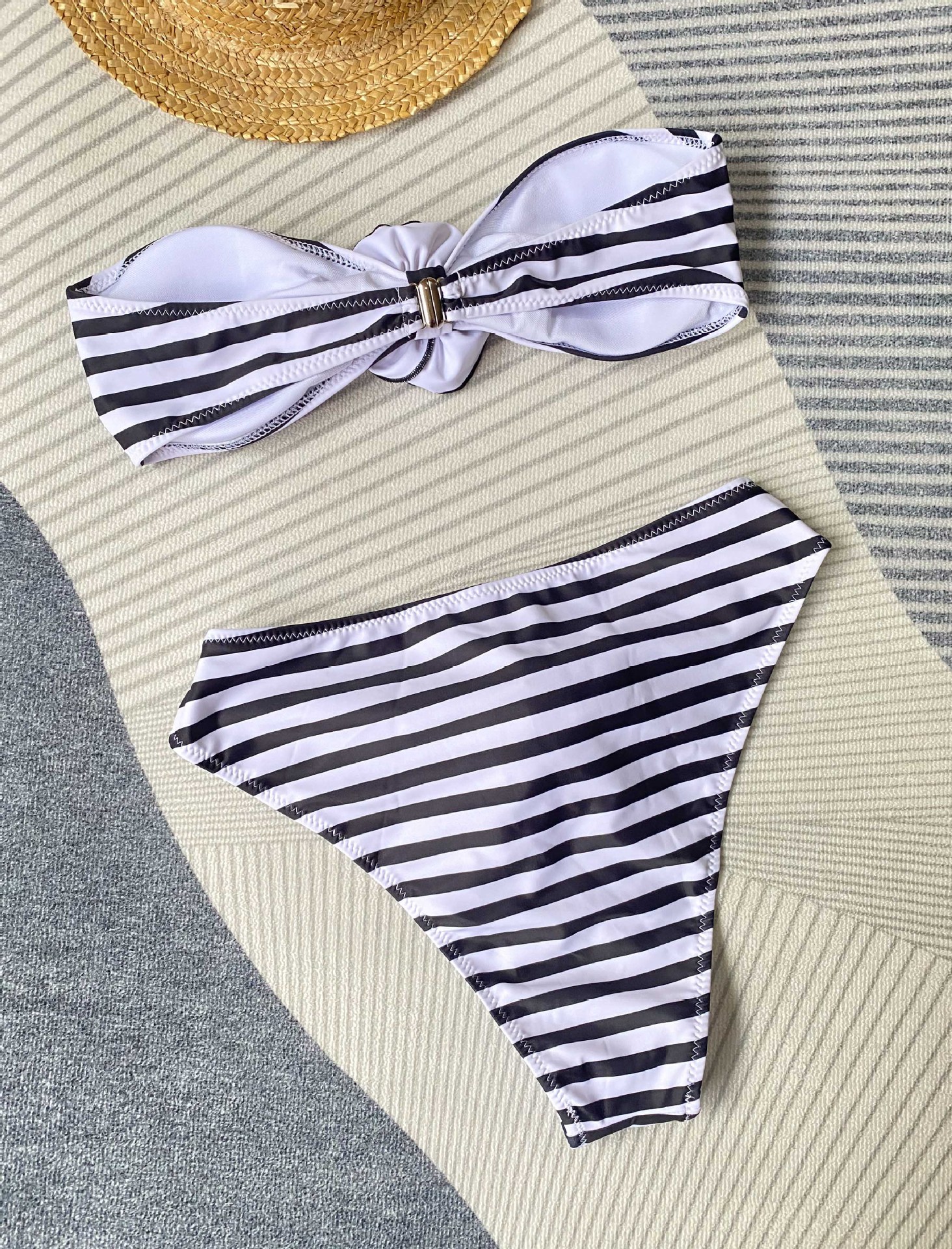 High Waist Three-dimensional Flower Split Women’s Swimsuit