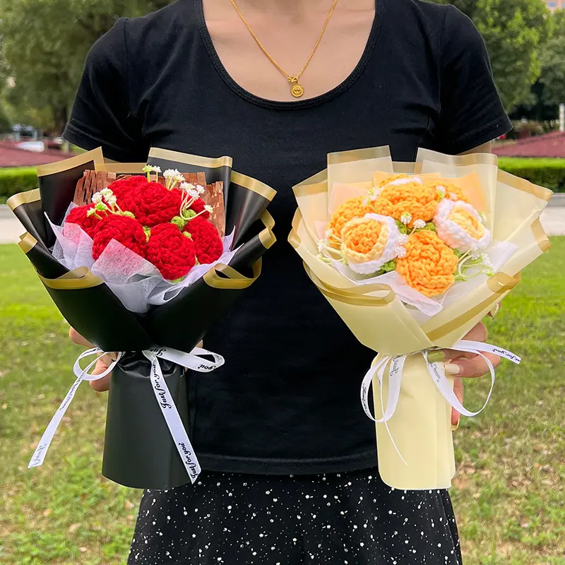 Hand-knitted Floral Pattern