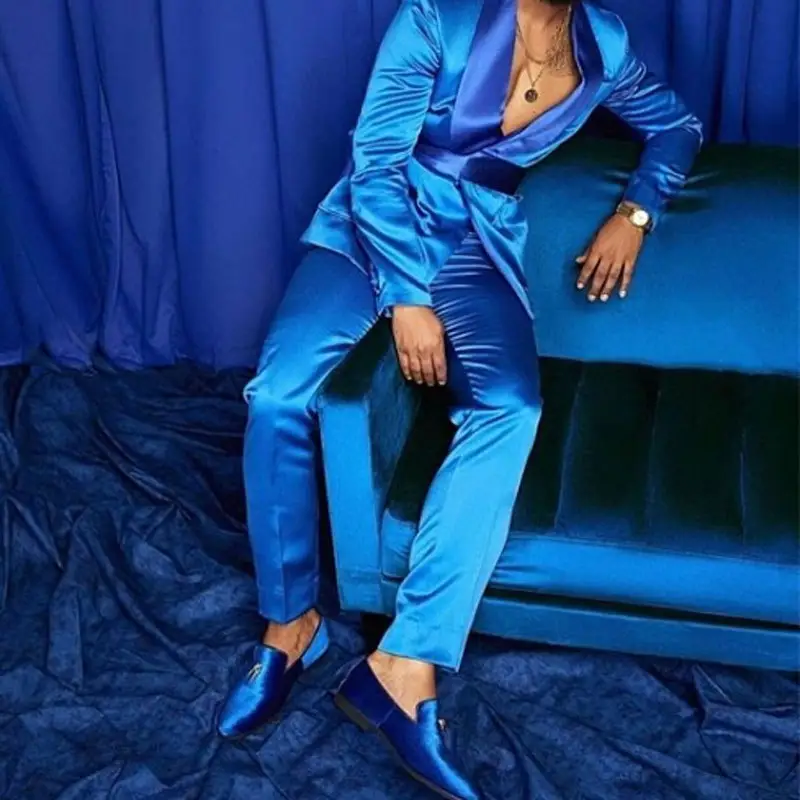 Ink Blue Business Casual Suit Men's Two-piece
