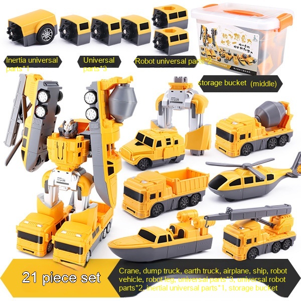 Yellow 21 Pieces Deformable