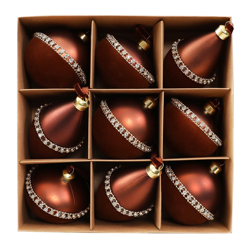 Plastic Christmas Ornaments, 9 Pieces