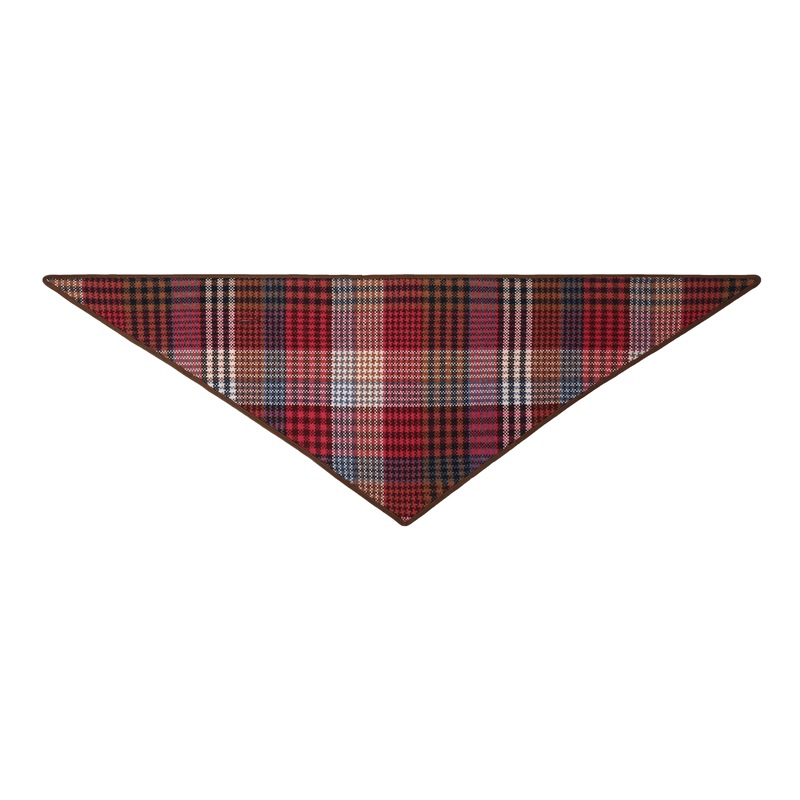 Autumn And Winter Wool Deerskin Color Plaid Houndstooth Triangle Shawl - Image 2