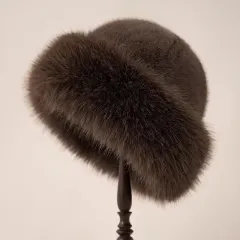 Fashion Personality Ladies Mongolian Cap - Dark Coffee Colour - View 1