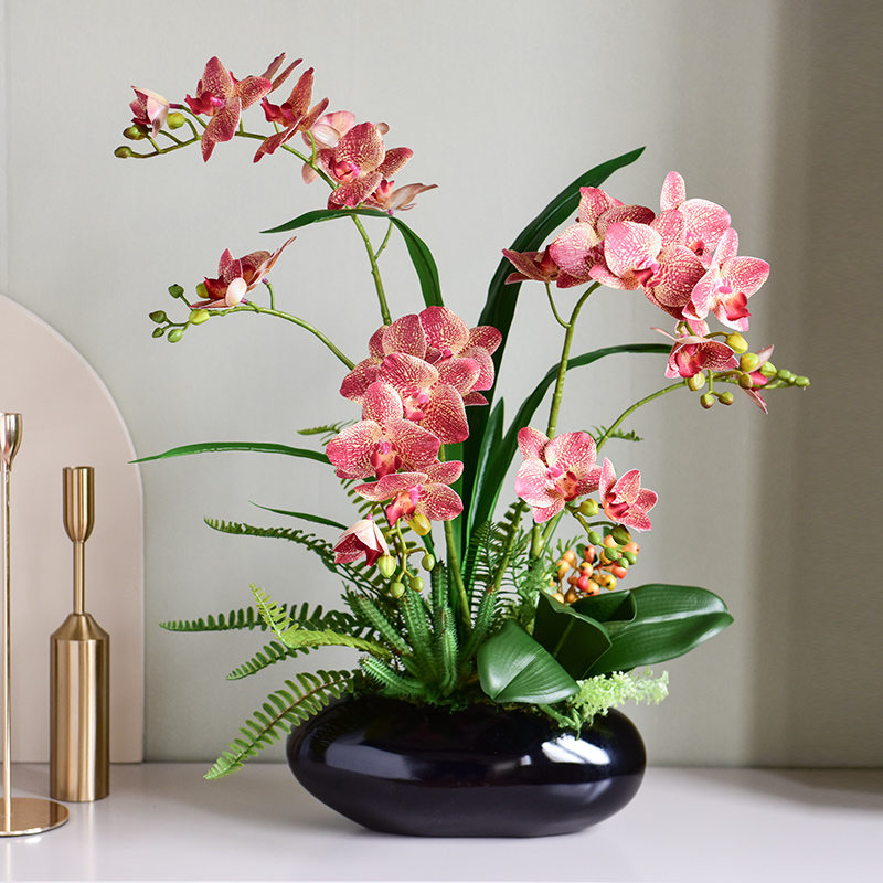 Faux Phalaenopsis Potted Plant, picture 5 of 12