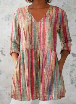 Summer Fashion Casual V neck Women's Top Vnsy01 Sx3047 - Shop at LoveMi