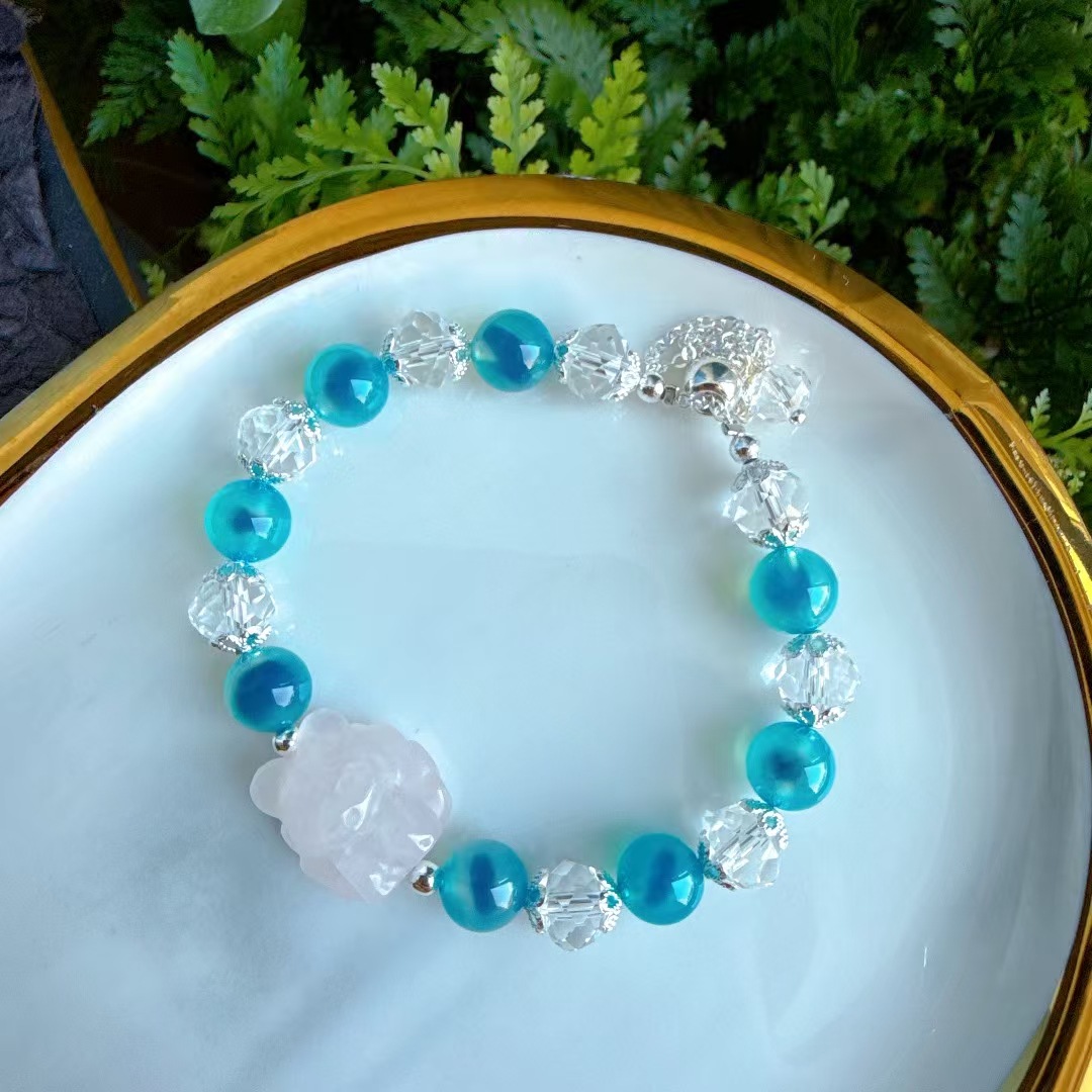Natural Crystal Beaded Bracelet, picture 4 of 11