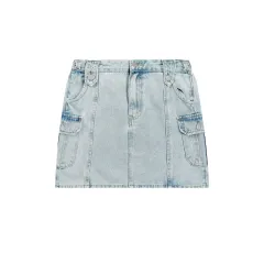 Women's American Retro Denim Skirt - Blue - View 1
