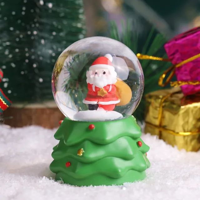 Cute Christmas Crystal Ball Ornament Resin Craft Christmas Gift House B - Shop at LoveMi