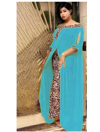 Women's Leopard Print Dress Tube Top Cyan - Shop at LoveMi