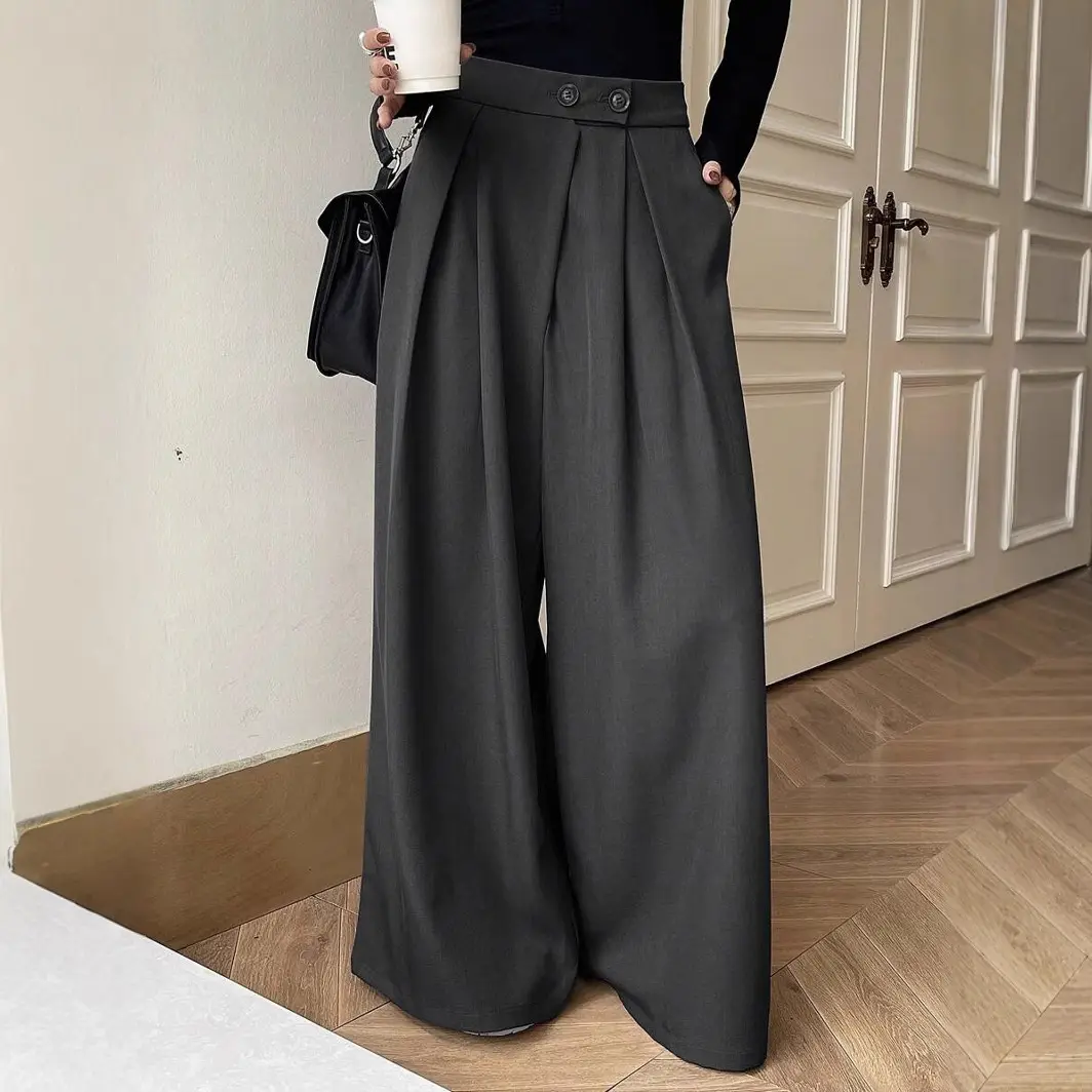 Slimming Straight-Leg Casual Loose Wide-Leg Pants
