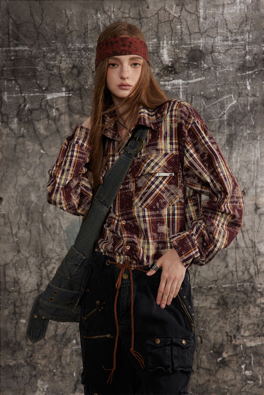 American Retro Plaid Shirt Men's Spring And Autumn Trends