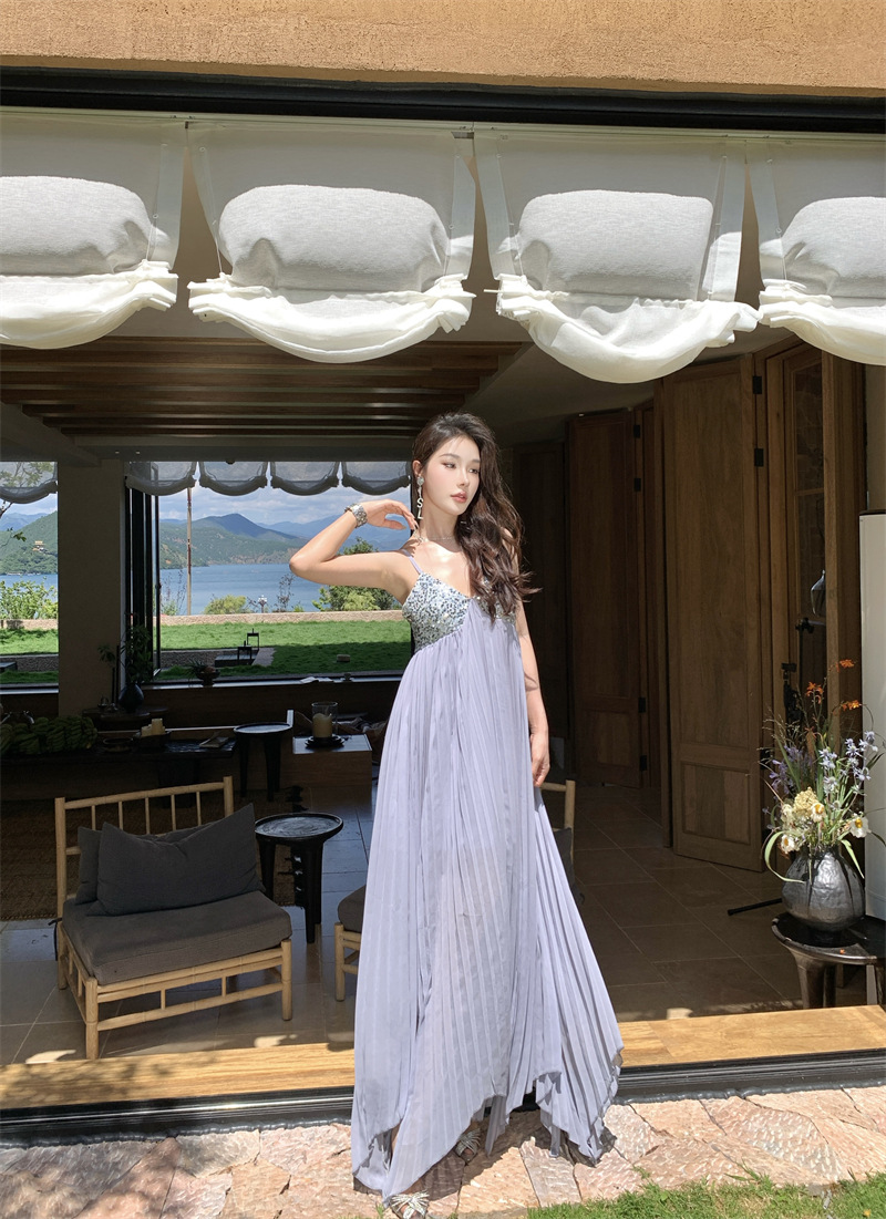 Affordable Luxury Haute Couture Beaded And Sequined Strap Dress For Women 8b7fc555 76b3 4030 9104 B0b4310e1053