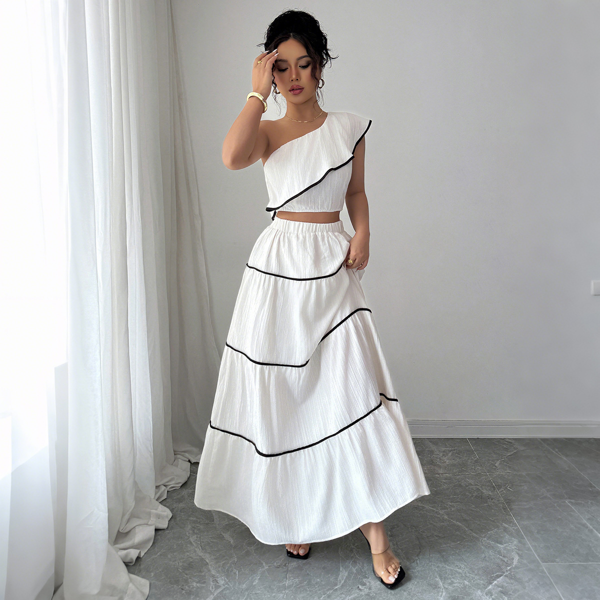 Off-Shoulder Two-Piece Dress, picture 2 of 5
