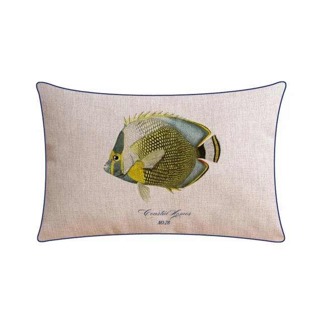 Classical Style Seaweed Starfish Pillow Thick Cotton Linen Sofa Cushion Cover Xh0082 Long - Shop at LoveMi