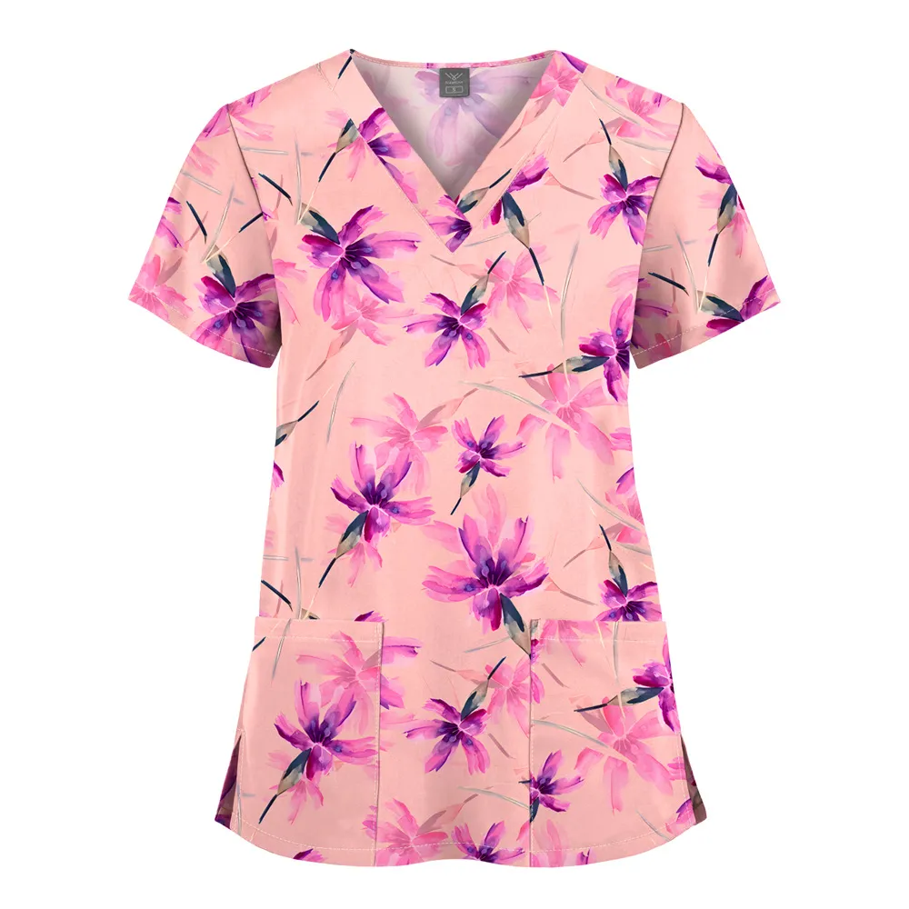 Women's Fashion Quick-drying Printed Short-sleeved Top - 6400132Style-S