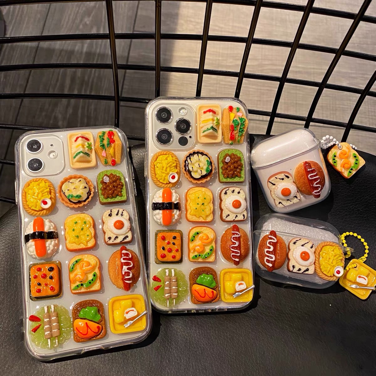 Three-dimensional Snack Sushi Creative Transparent Epoxy Phone Case - Image 3