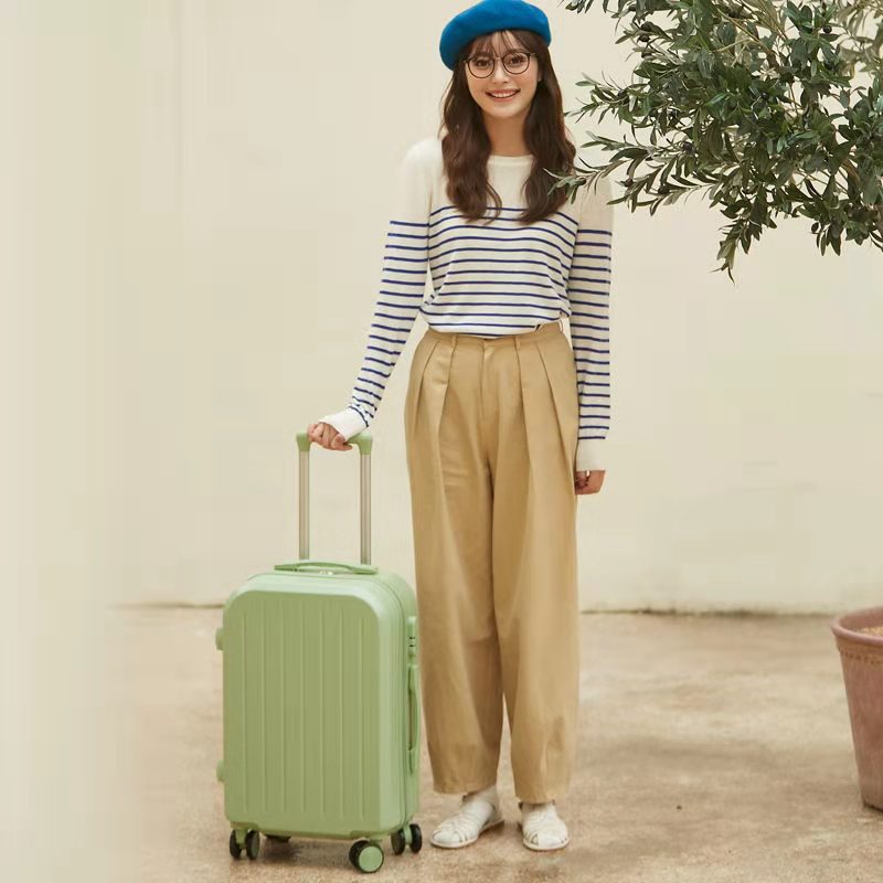 Luggage Female Student Trolley Case Travel Password Suitcase Male Candy Color Leather Case Suitcase Set — foto 3