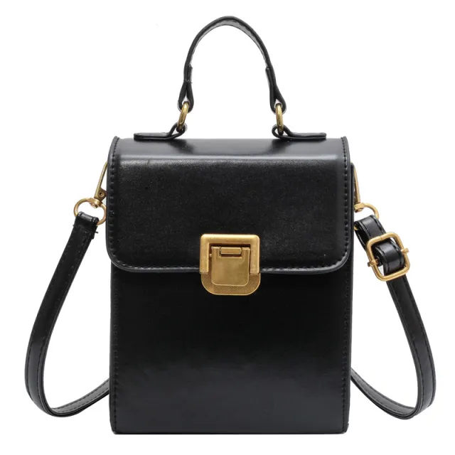 New Textured Western Style Shoulder Messenger Bag Black - Shop at LoveMi