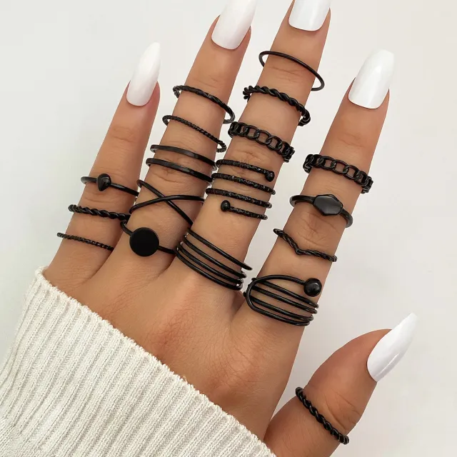 Geometric Spiral Cross Ring Suit Hs1052 1 - Shop at LoveMi