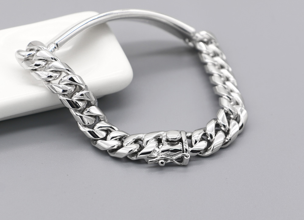 Title 9, S925 Sterling Silver Handcrafted Platinum Bracelet