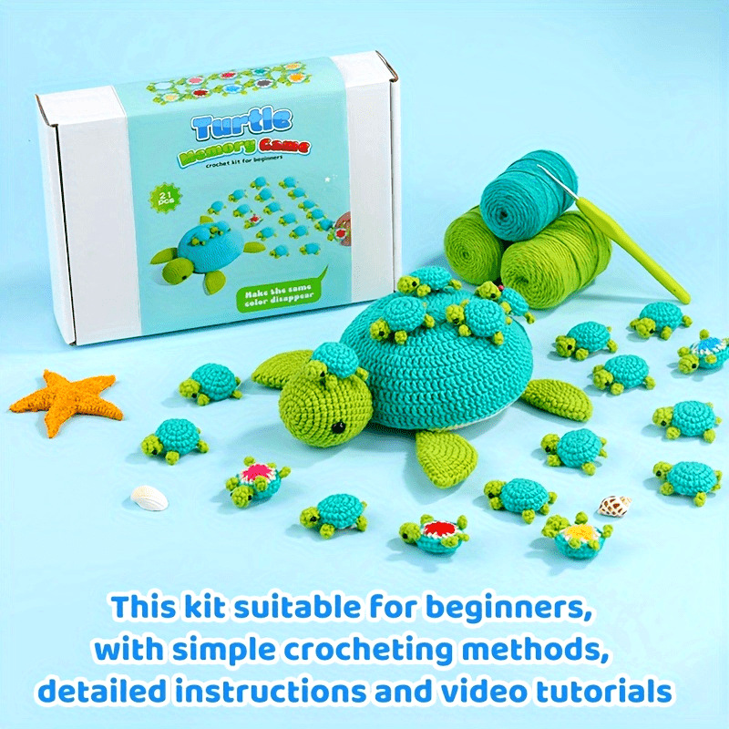 Cross-border New Memory Turtle Crochet Material Package Children's Educational Toys Handmade DIY Crochet Material Package
