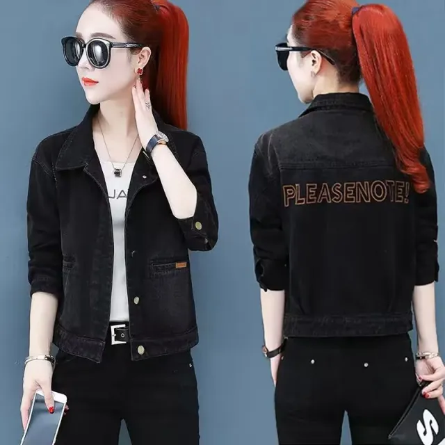 Heavy Industry Beads Short Denim Coat Women's Slimming 682 Back Embroidery 2Xl - Shop at LoveMi