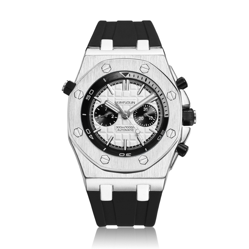 Uhr Herren Mode Silikon Wasserdicht Automatisch Mechanisch Uhr Sport Silico - Bild 10 von 12