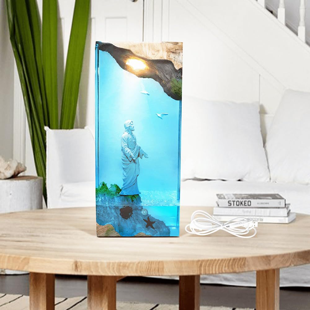 Resin Lamp With A Faith-themed Cultural DesignExquisitely Handcrafted