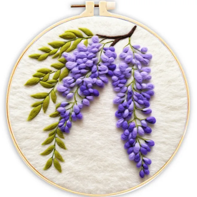 Wool Felt Painting Embroidered Frame With Thorns Mzh399 - Shop at LoveMi