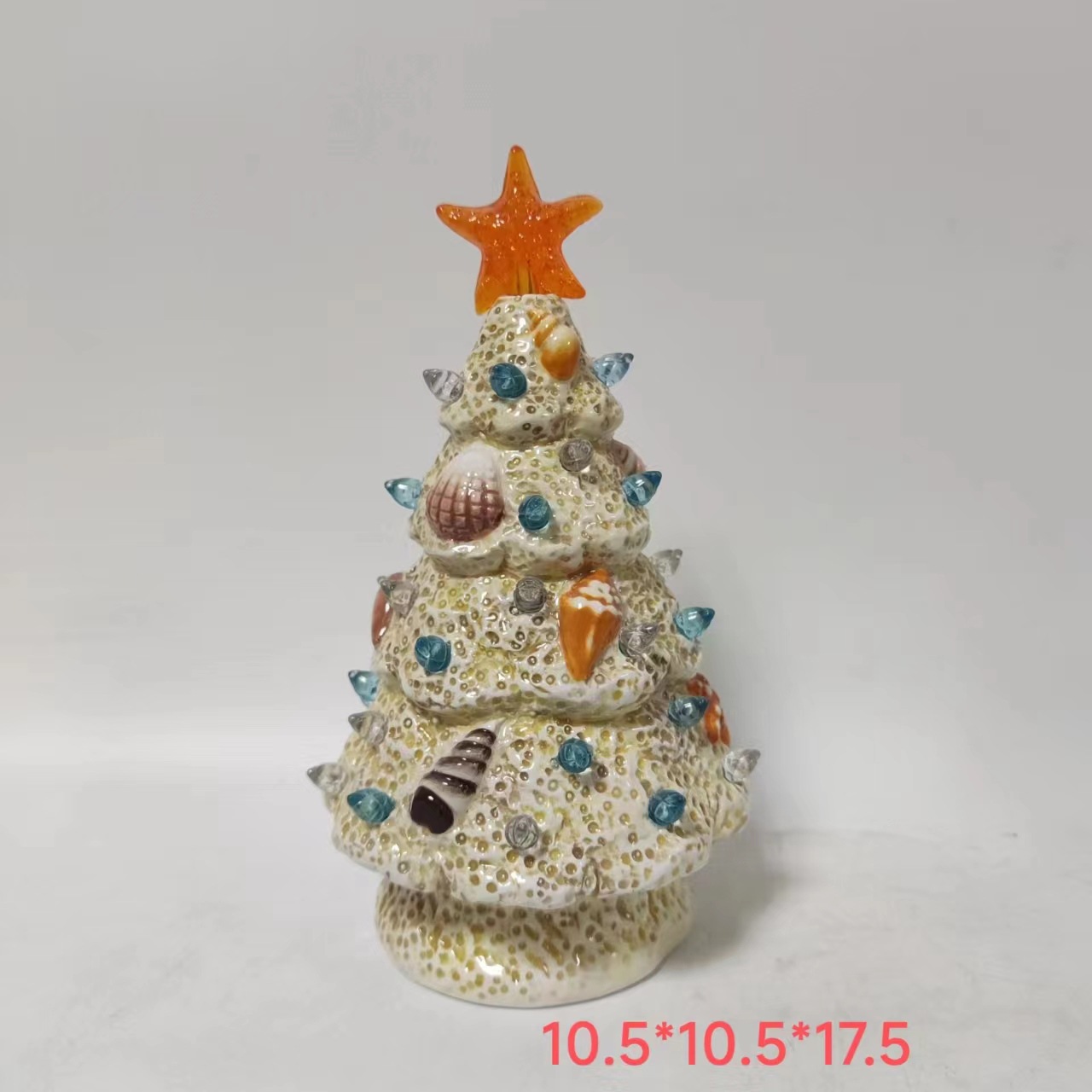 Title 2, Ceramic Luminous Tree Desktop LED Ornaments Sma...