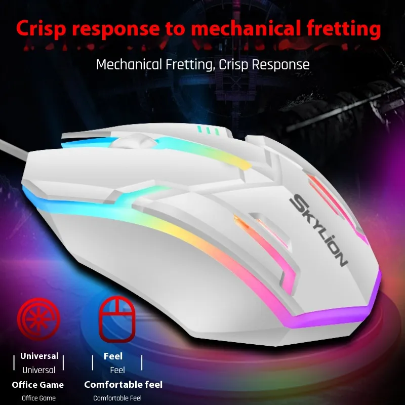 Wired Luminous Mouse Office Home Games USB Desktop Computers And Laptop Universal PlayerUnknown's Battlegrounds – image 2