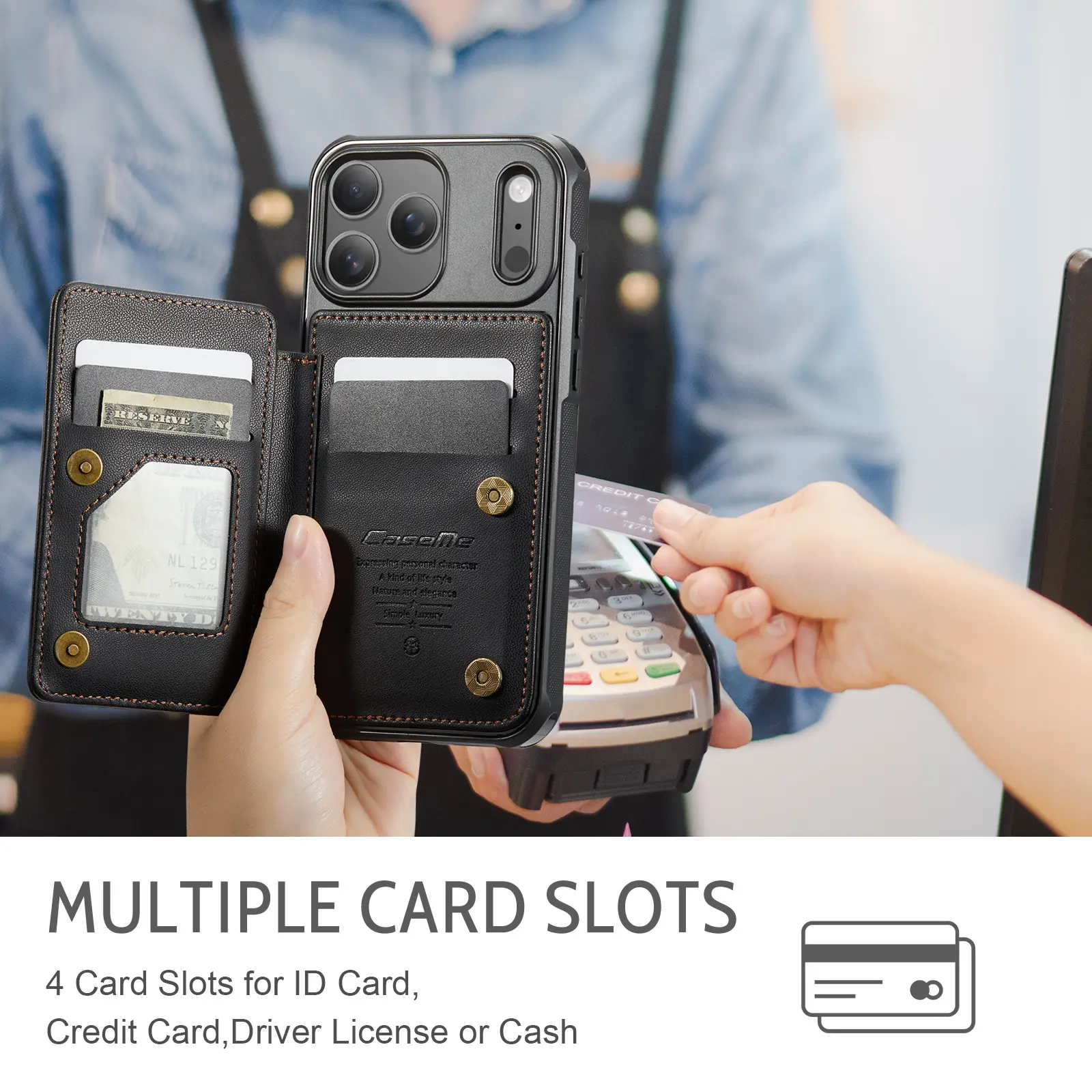 Flip Phone Case With Card Slot Protective