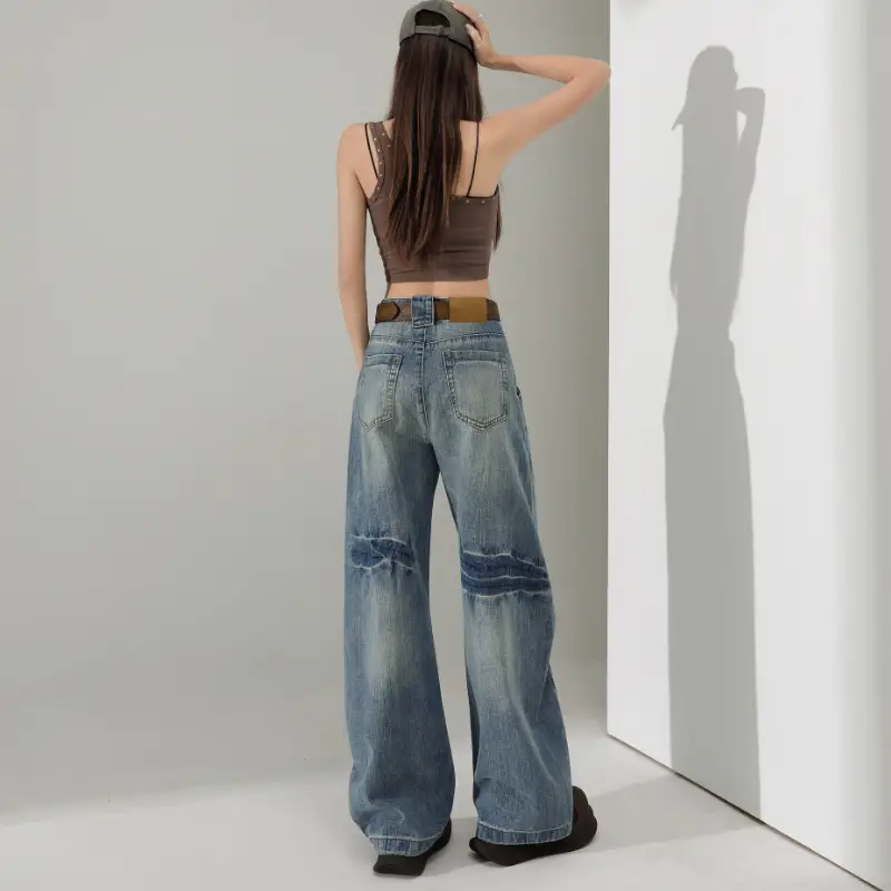 High Waist All-matching Sickle Jeans For Women