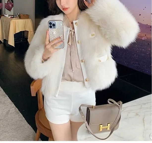 Women's Cotton And Thickening Plush Coat White - Shop at LoveMi