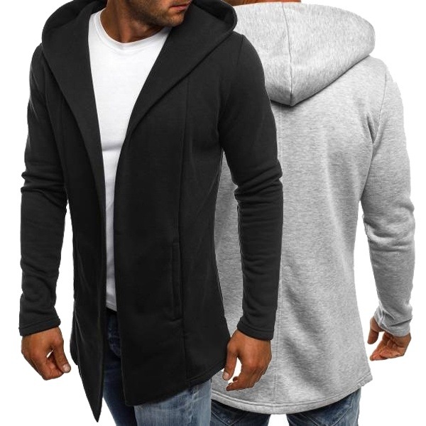 Title 2, Hooded Fashion Panel Solid Cardigan Sweater