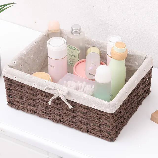 Desktop Key Coffee Table Cosmetics Cloth Storage Box Brown - Shop at LoveMi