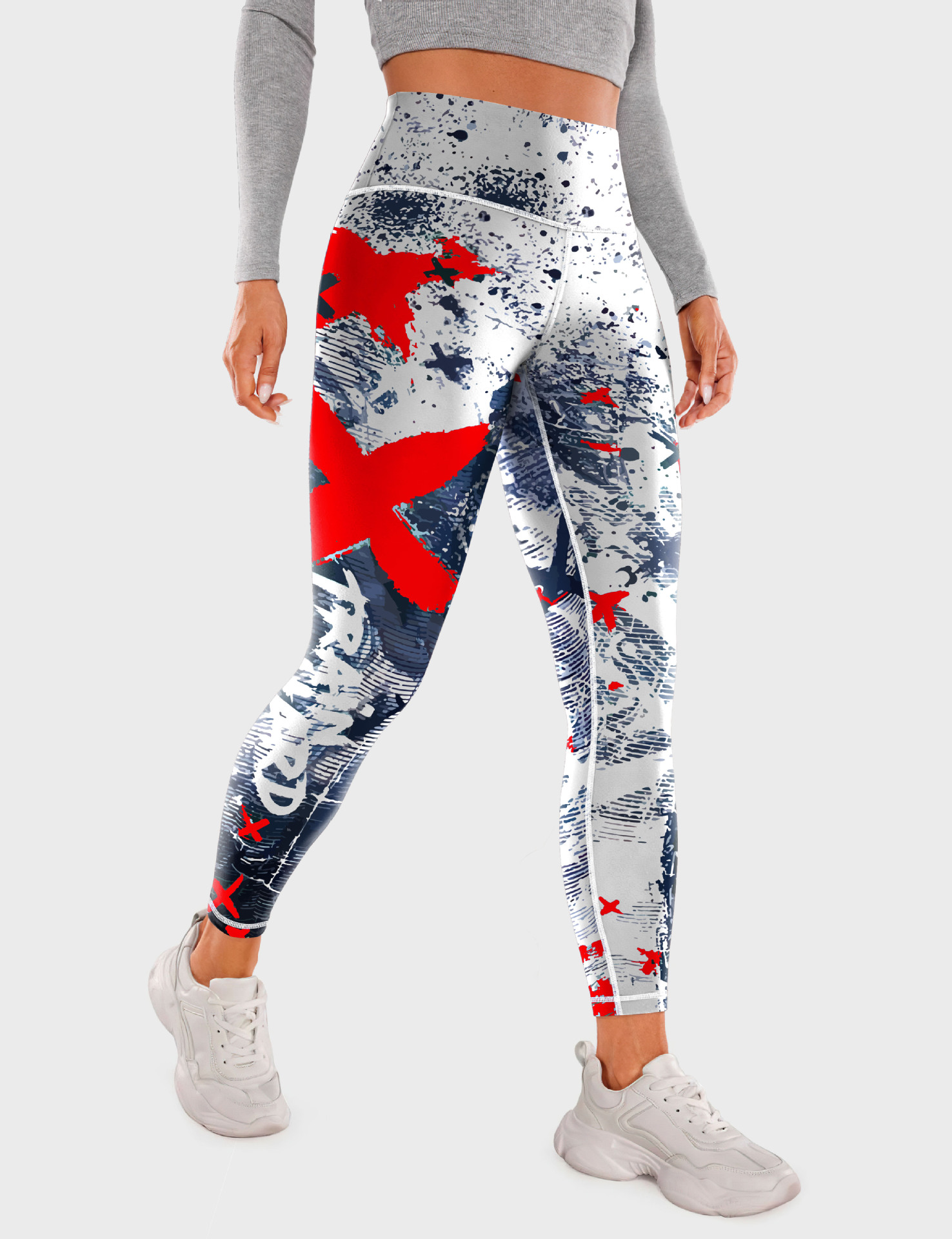 Title 7, Pantalon de yoga imprimé sport fitness taille h...