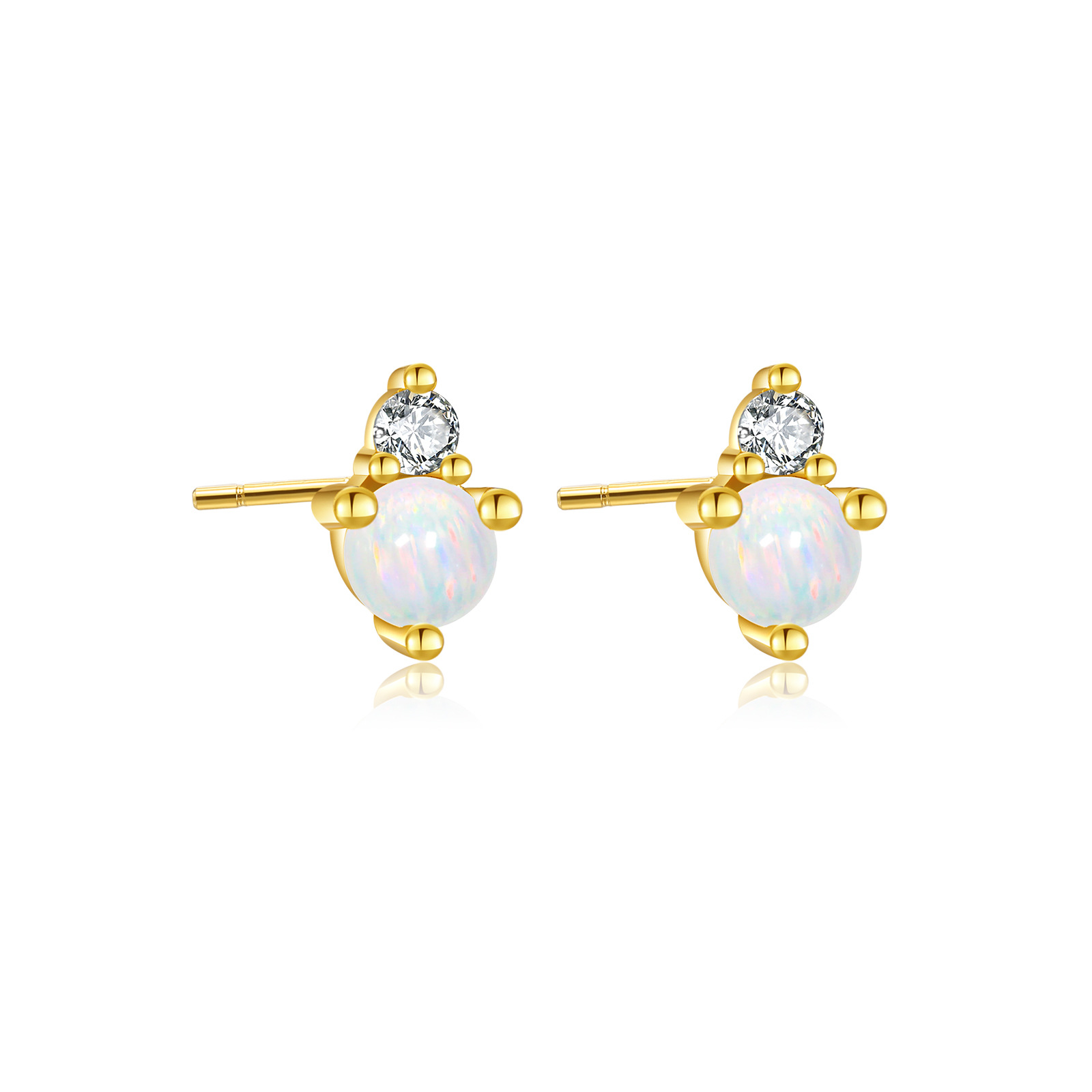 Fashion Zodiac Stone Simple Female Earrings