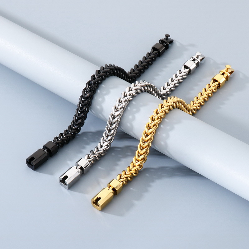 Fashionable And Simple Round-Grinding Dragonbone ChainTrendy For Men