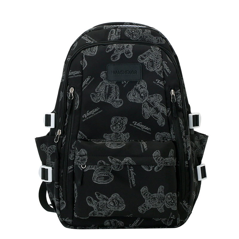 Casual Canvas Zipper Notebook Backpack 8