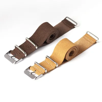 High Quality Soft Genuine Leather Velvet Strap Artistic Style