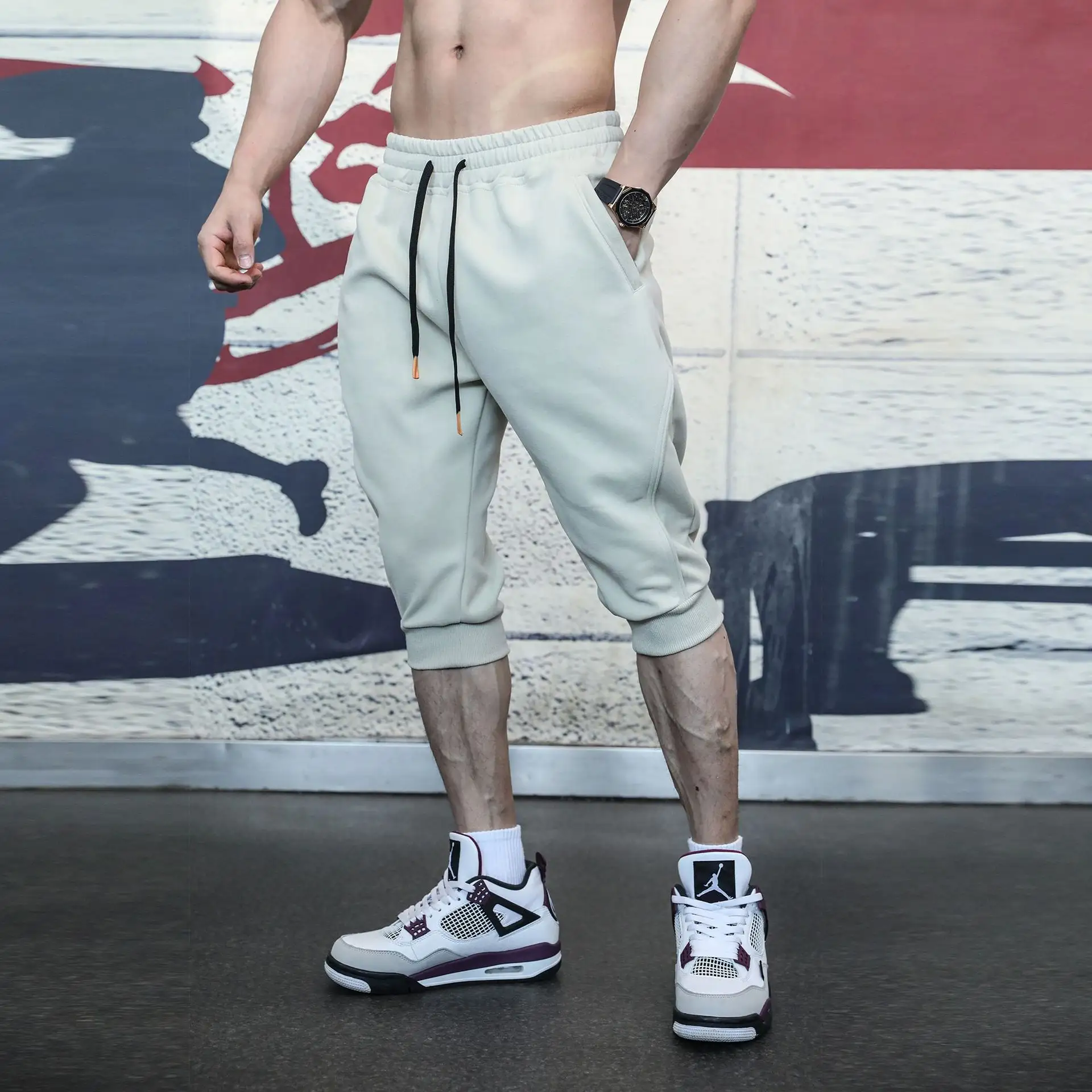 Leisure Sports Daily Outdoor Cropped Trousers Patchwork