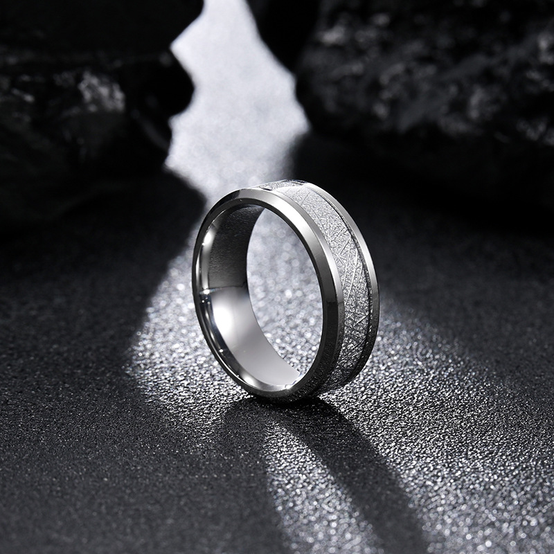 Title 2, Mens Ice Silk Foil Titanium Steel Fog Ring. Ex...