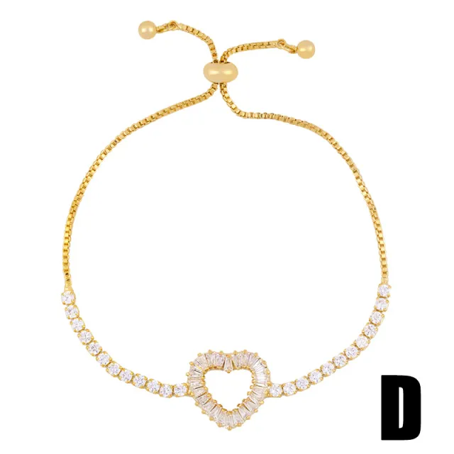 Crystal European And American Cross Heart Love Heart Bracelet Brc30D - Shop at LoveMi