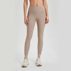 High Waist Peach Hip Lifting Running Sports Leggings - Milk Tea - View 1