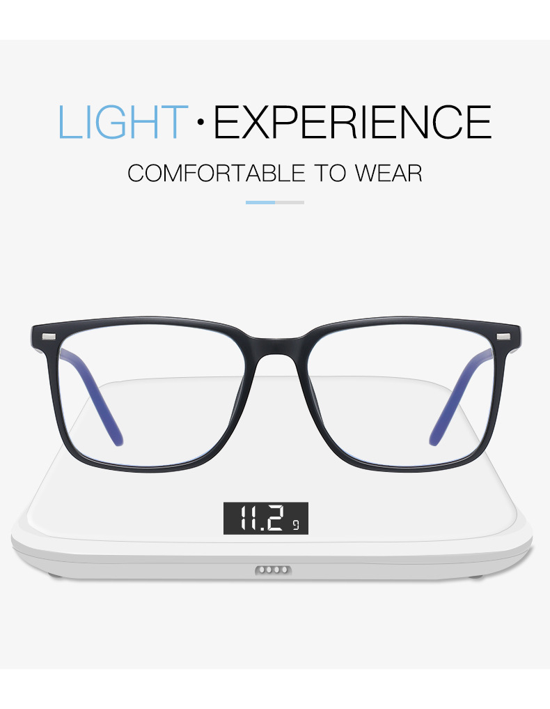 Title 2, TR90 Spring Leg Square Blue Light Blocking Glasses