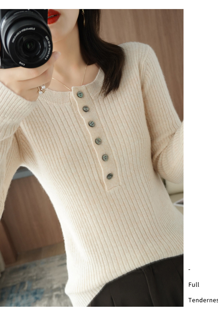 Title 2, New Cashmere Sweater Womens Round Neck Long Sl...